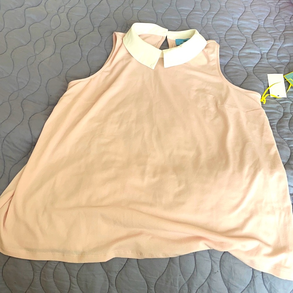 Pink collared blouse